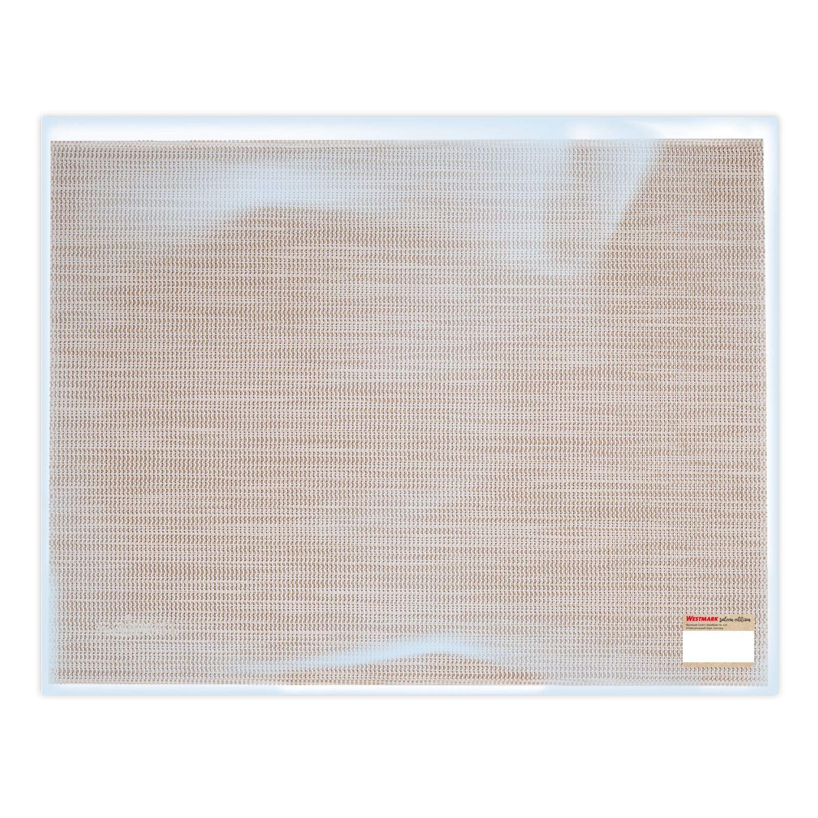 westmark-lot-de-6-sets-de-table-uni-42-x-32-cm-beige-blanc-chin image 7