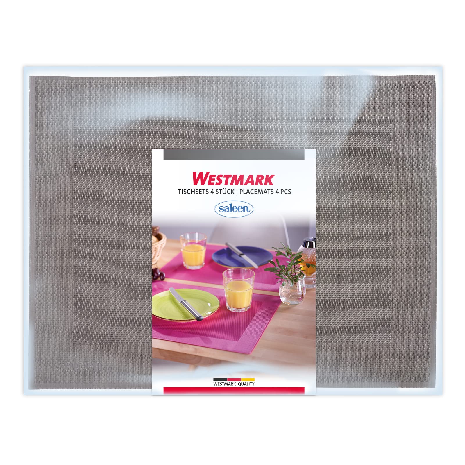 westmark-saleen-set-de-4-sets-de-table-42-x-32-cm-vinyle-polyester-taupe-marron- image 7