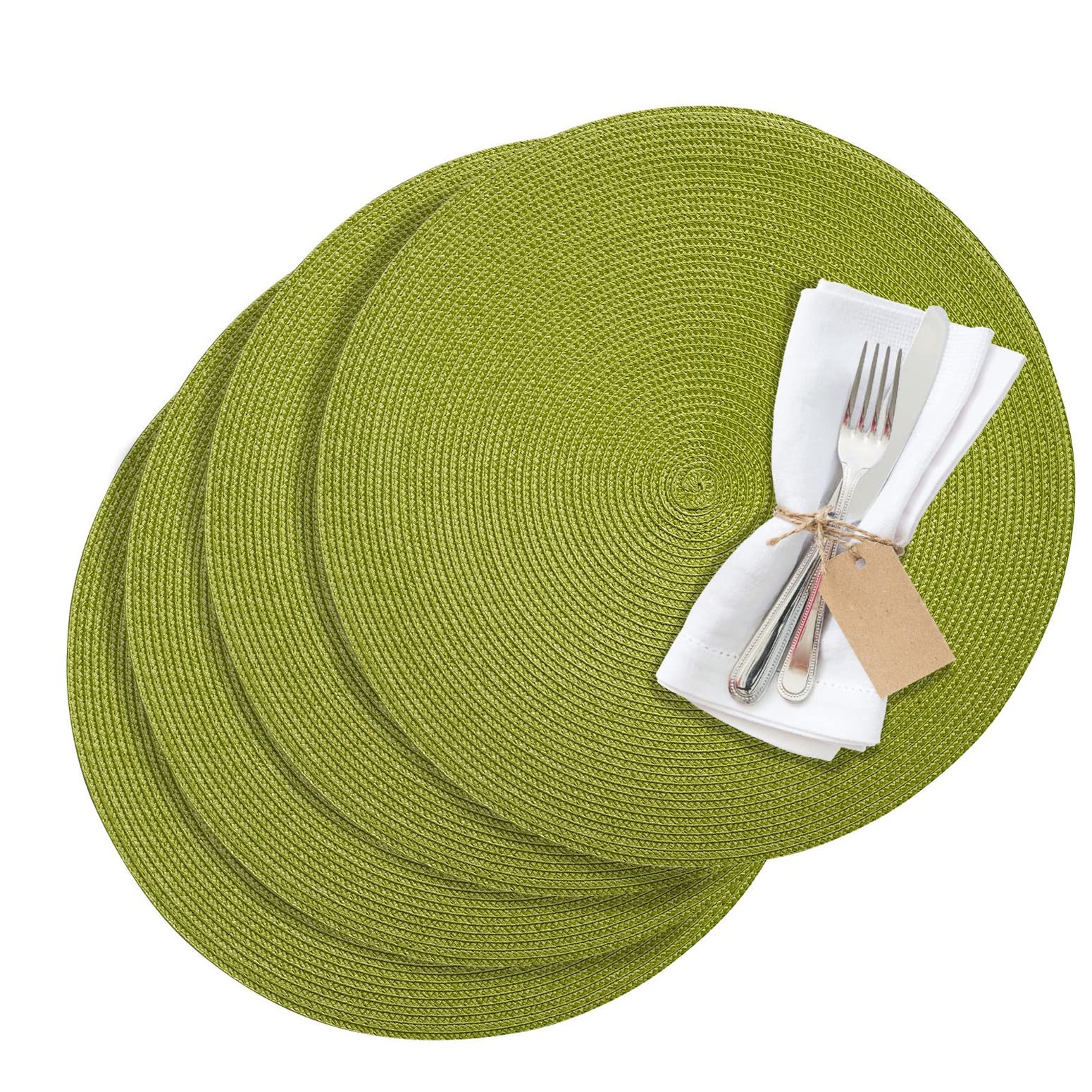 westmark-circle-01211095154-lot-de-4-sets-de-table-ronds-synth-tiques-lavables-3 image 1