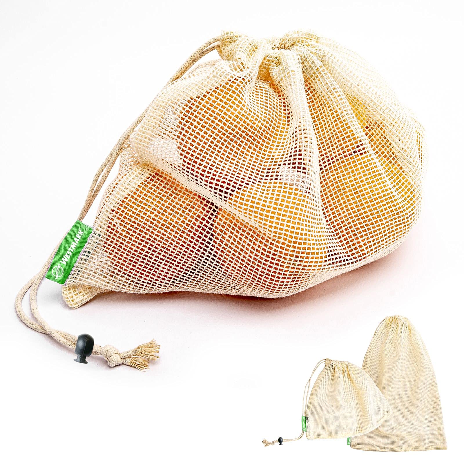 westmark-52372260-set-de-2-sacs-ko-pour-fruits-et-l-gumes-beige image 1