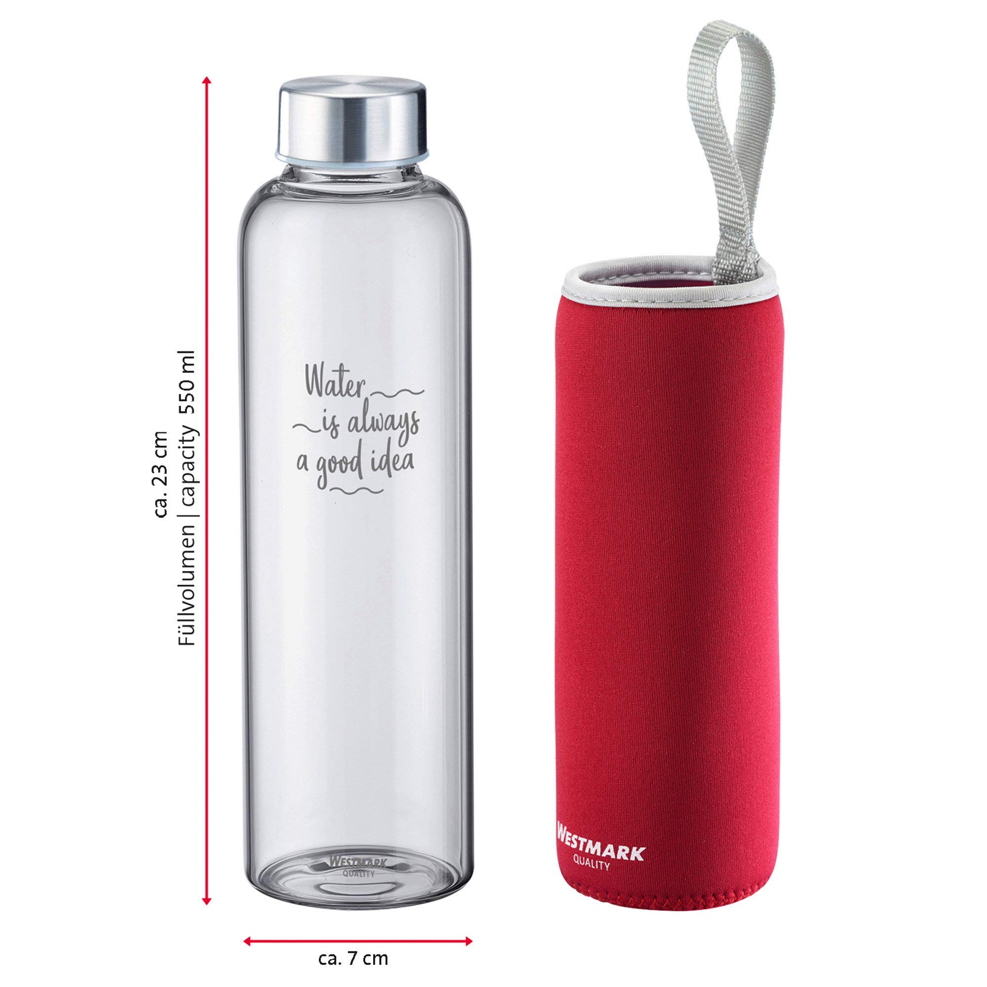 westmark-viva-5272226r-gourde-en-verre-550-ml-avec-protection-textile-sans-bpa-r image 3