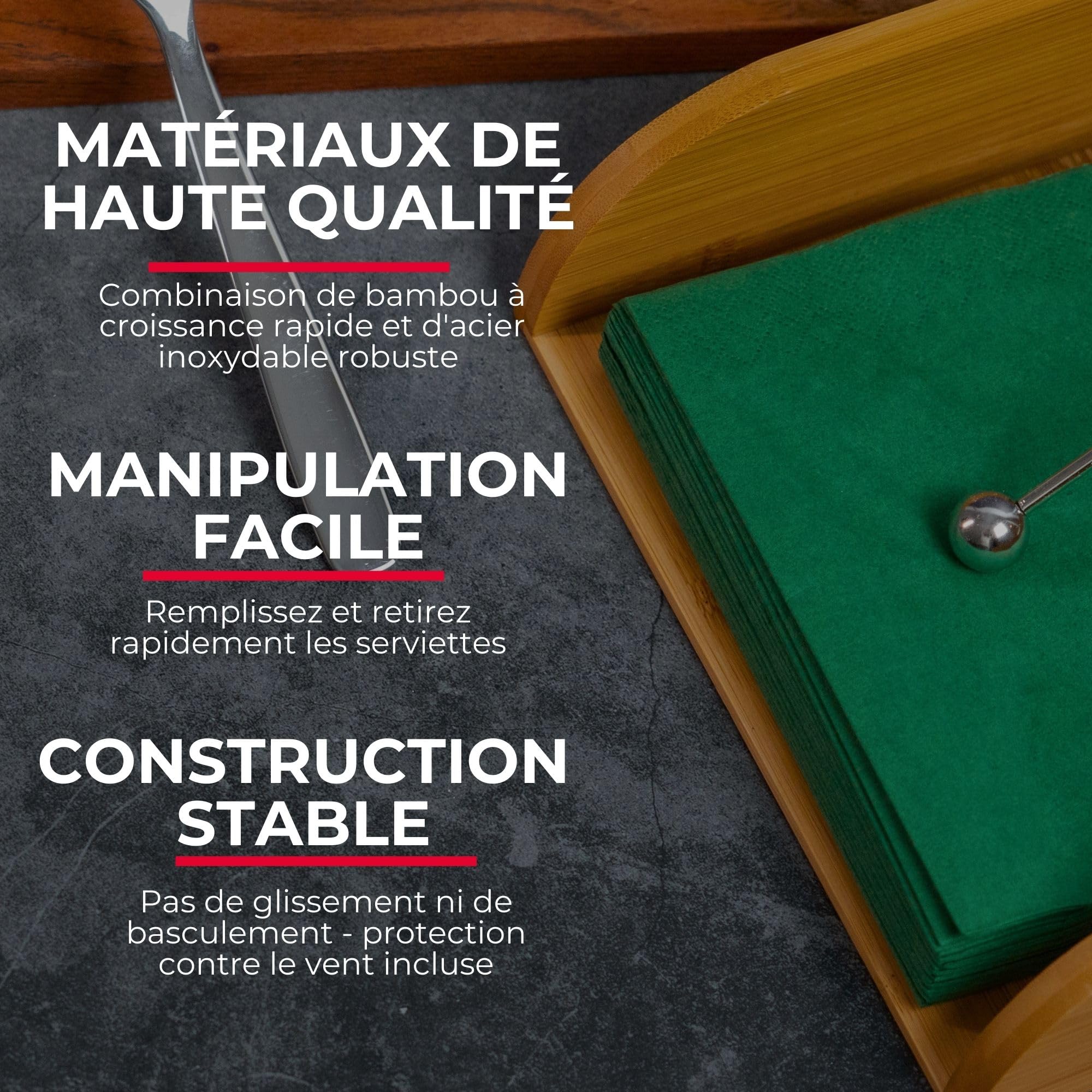 westmark-tapas-friends-69942270-porte-serviettes-distributeur-avec-poids-en-acie image 7