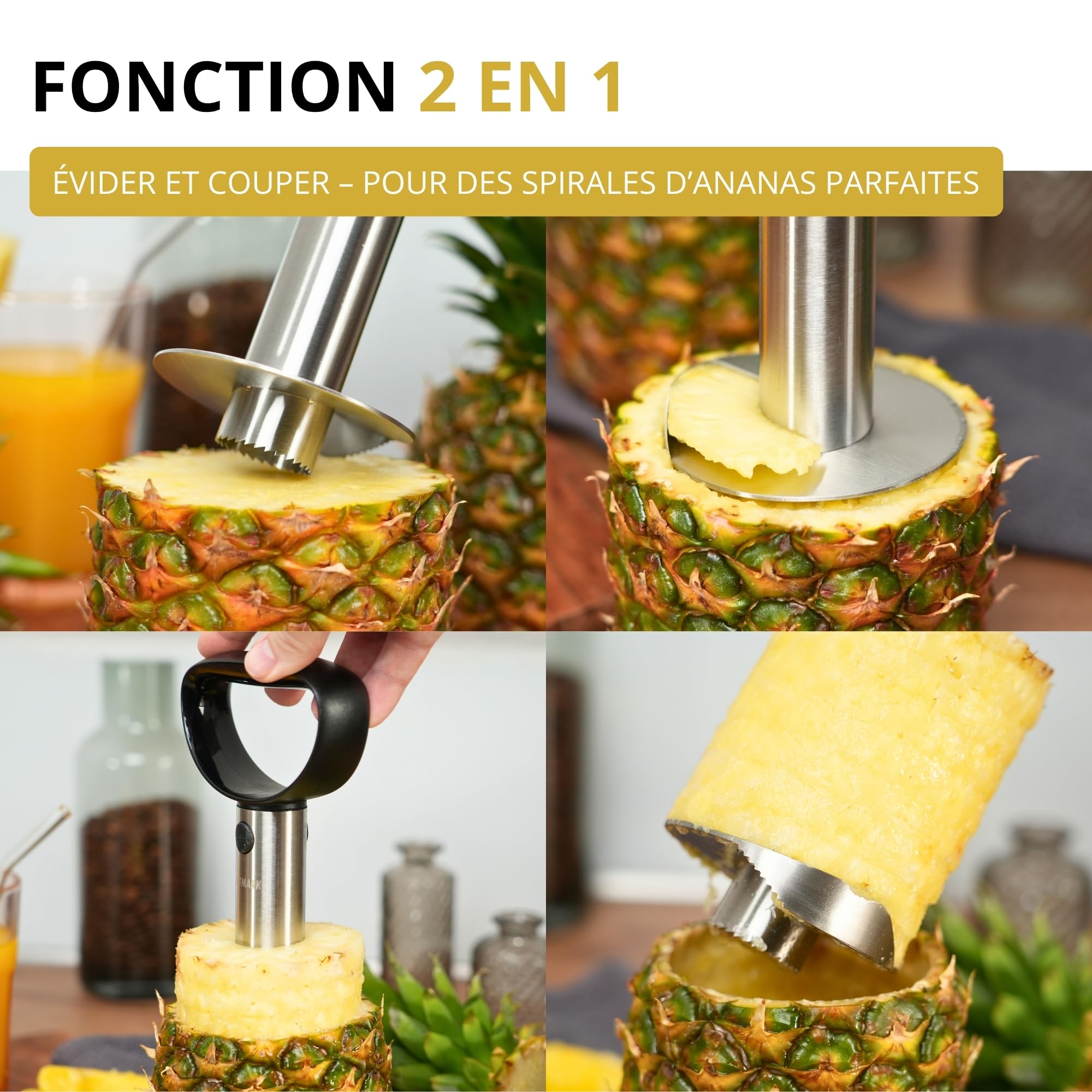 westmark-51692260-coupe-ananas-trancheur-en-acier-inoxydable-8-5-cm-poign-e-ergo image 3
