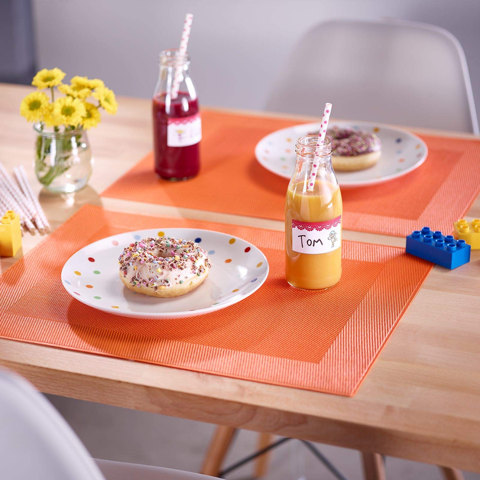 westmark-saleen-set-de-4-sets-de-table-42-x-32-cm-vinyle-polyester-orange image 5