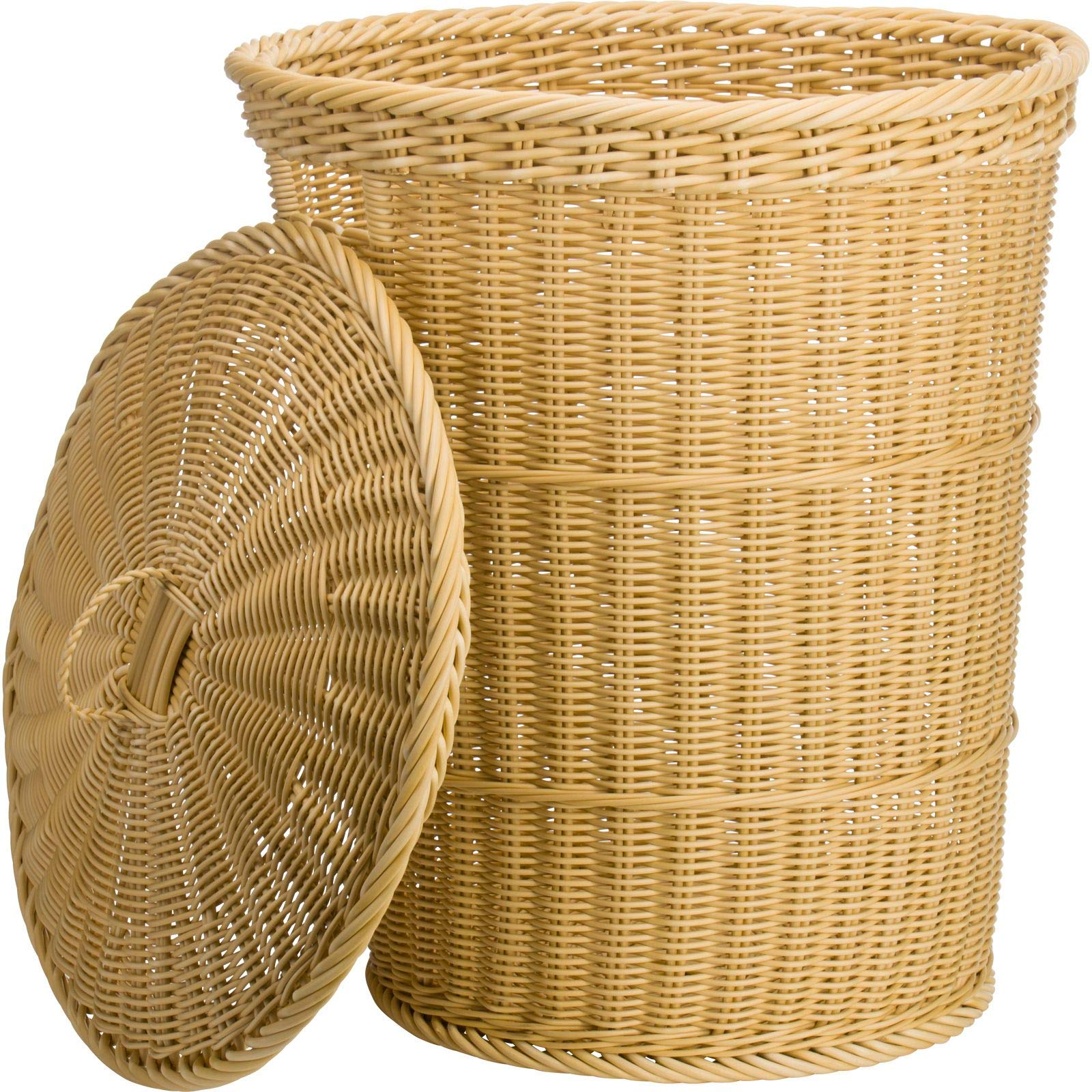 westmark-saleen-2038814-panier-linge-avec-couvercle-46-x-55-cm-vannerie-beige-cl image 2