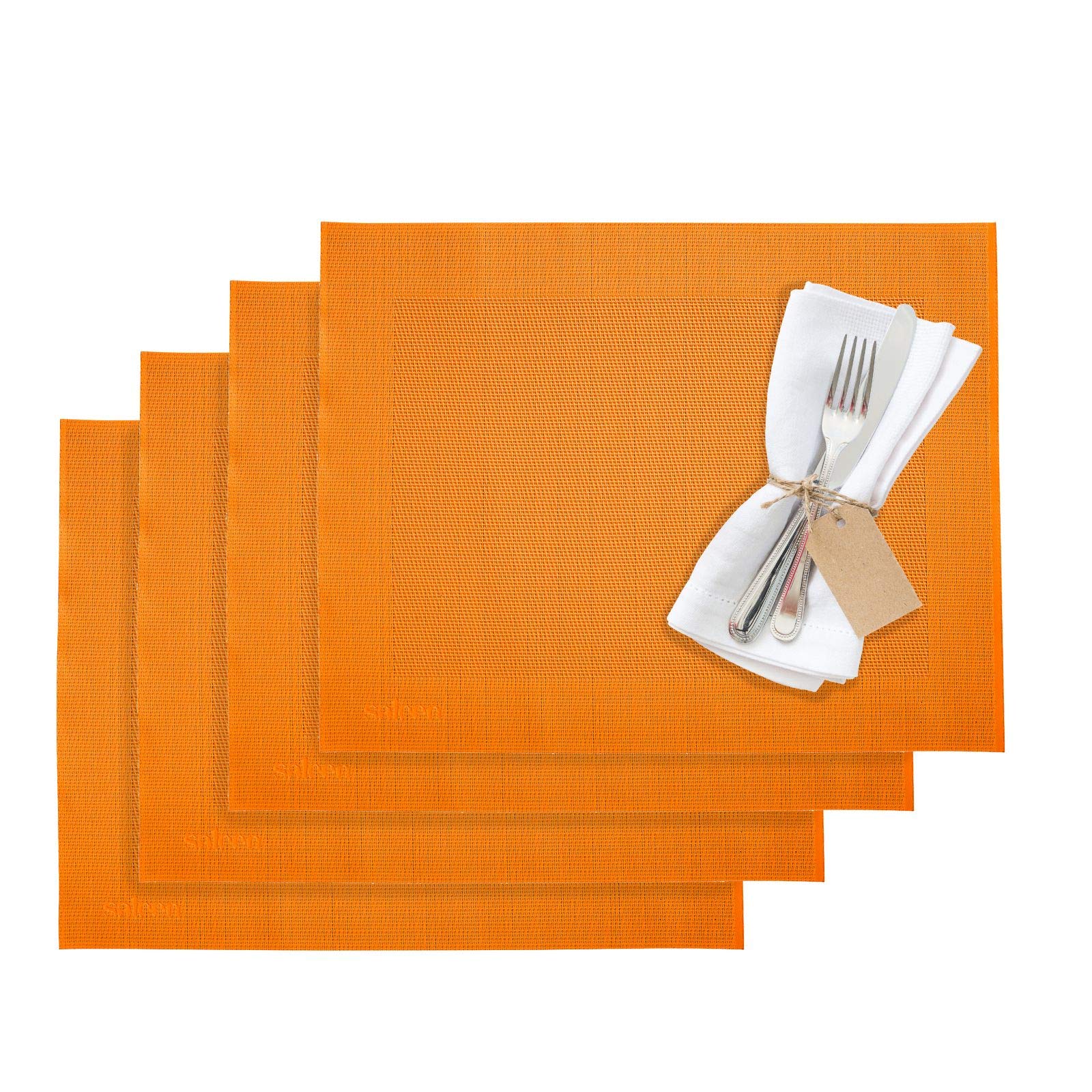 westmark-saleen-set-de-4-sets-de-table-42-x-32-cm-vinyle-polyester-orange image 1
