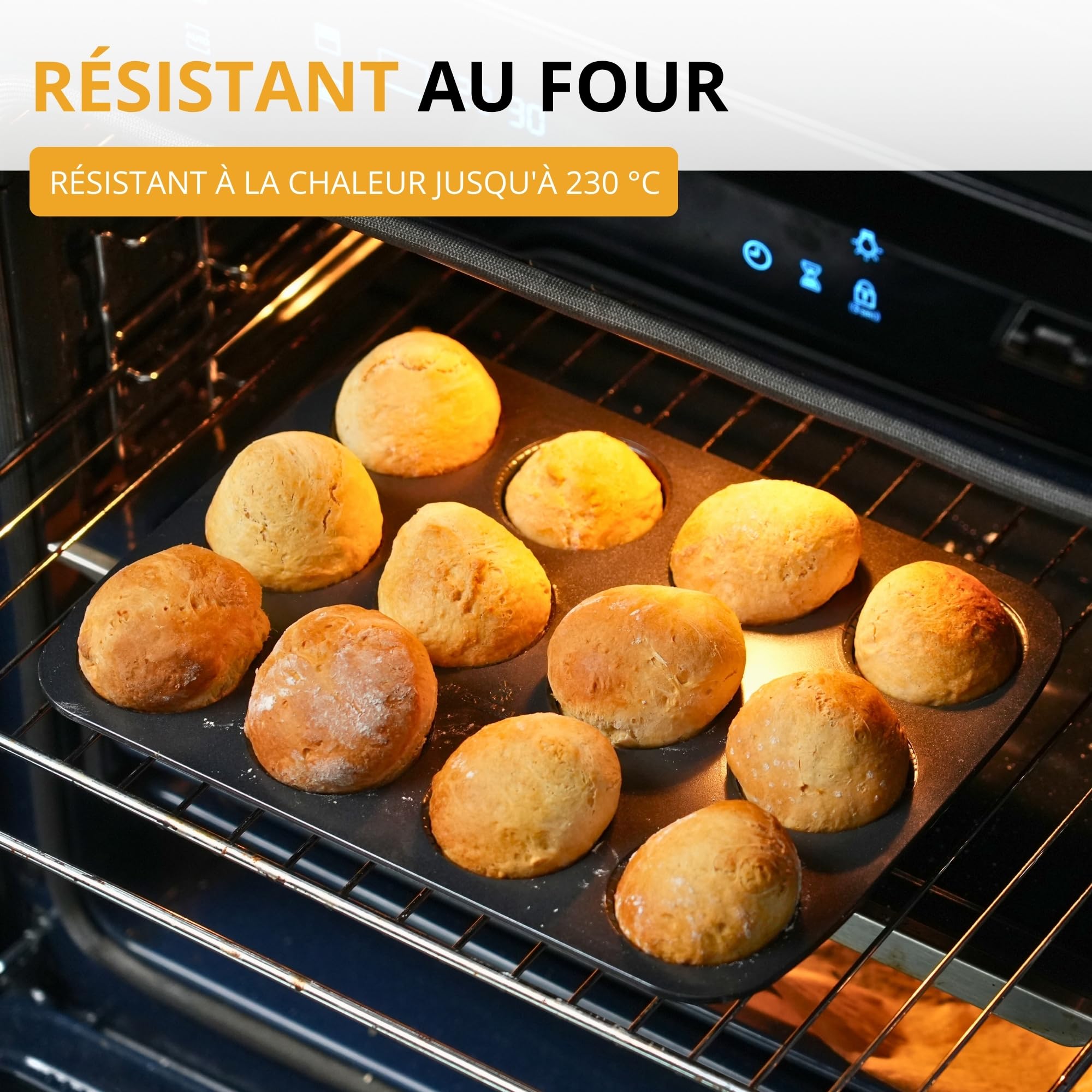 westmark-moule-pain-anti-adh-sif-12-places-noir-0-90-kg-lavable-au-lave-vaissell image 7