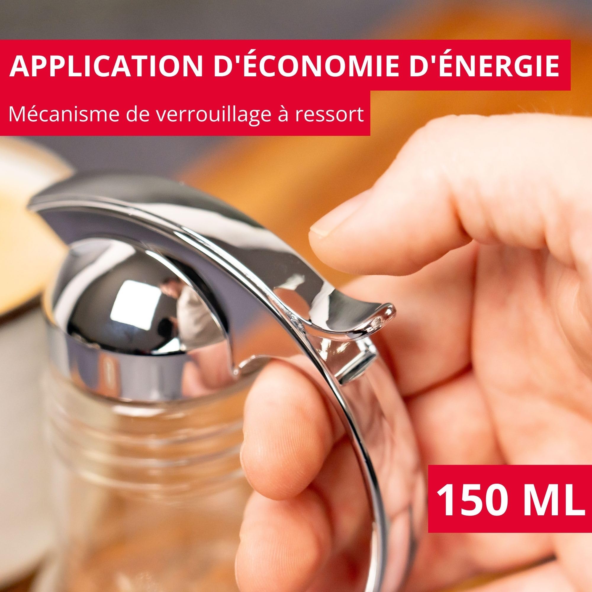 westmark-paris-chrome-634022e1-distributeur-cr-me-et-pot-miel-en-verre-150-ml-do image 3