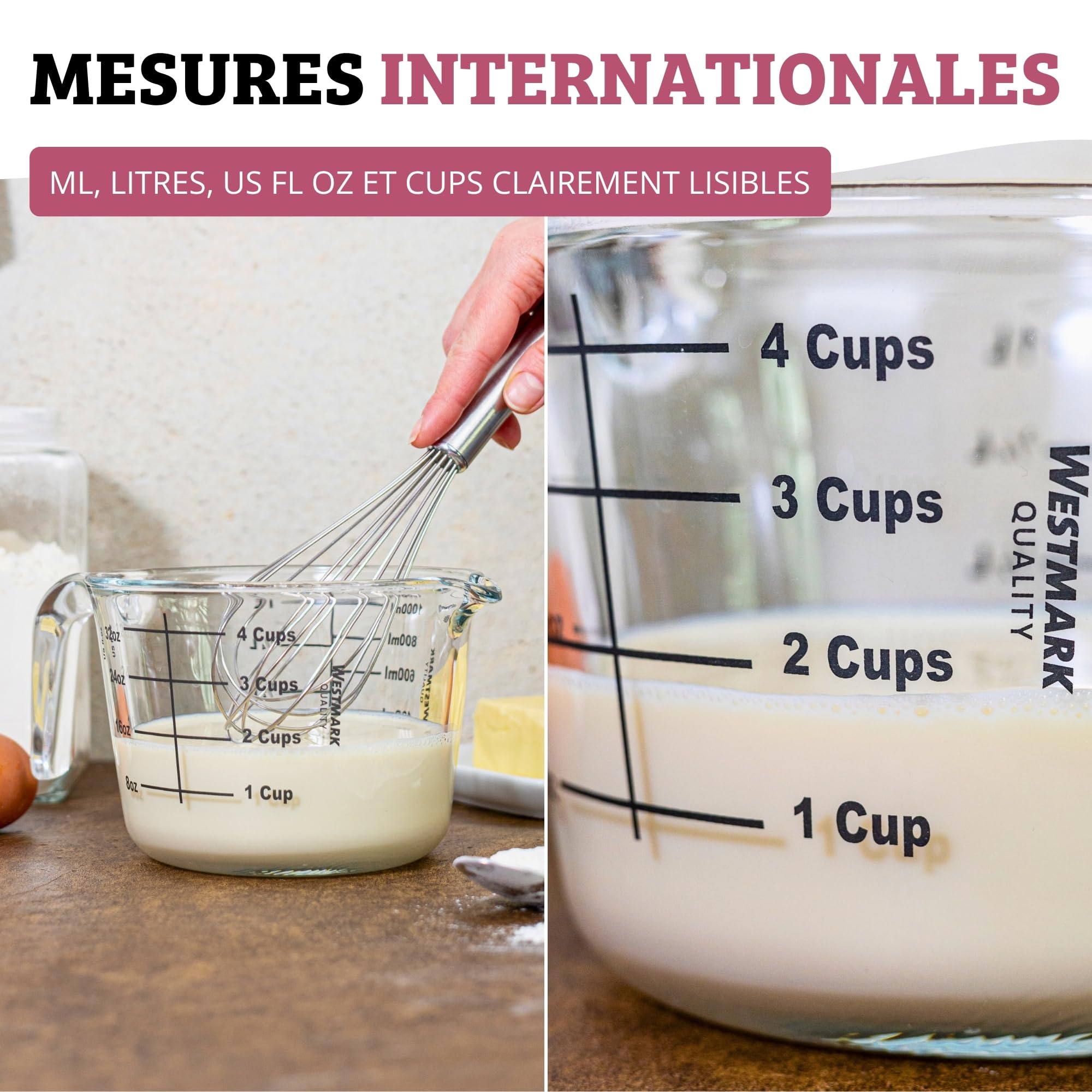 westmark-30632260-verre-doseur-1-litre-en-verre-borosilicate-r-sistant-jusqu-280 image 4