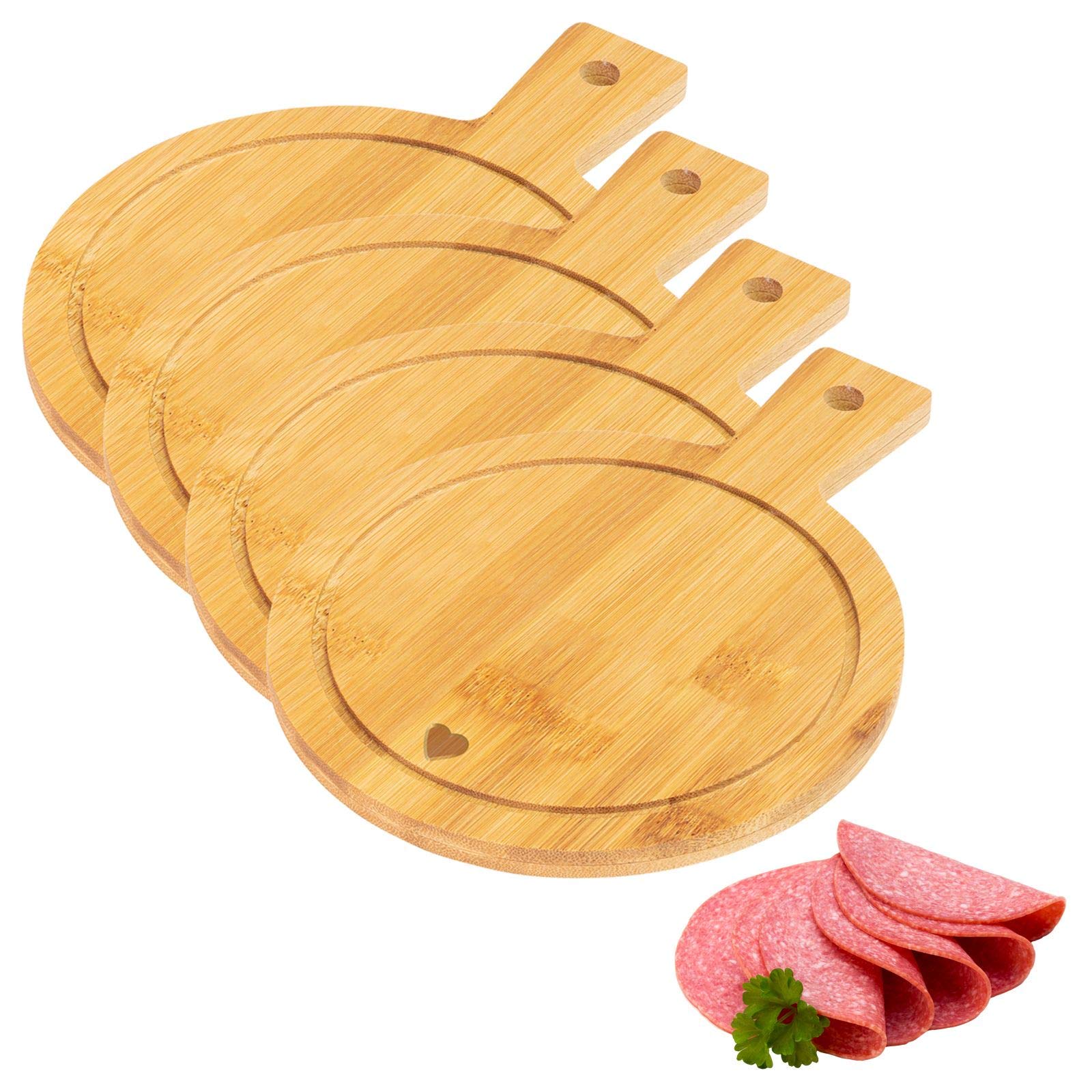 westmark-697322eb-lot-de-4-planches-de-service-rondes-en-bambou-tapas-friends-mo image 2