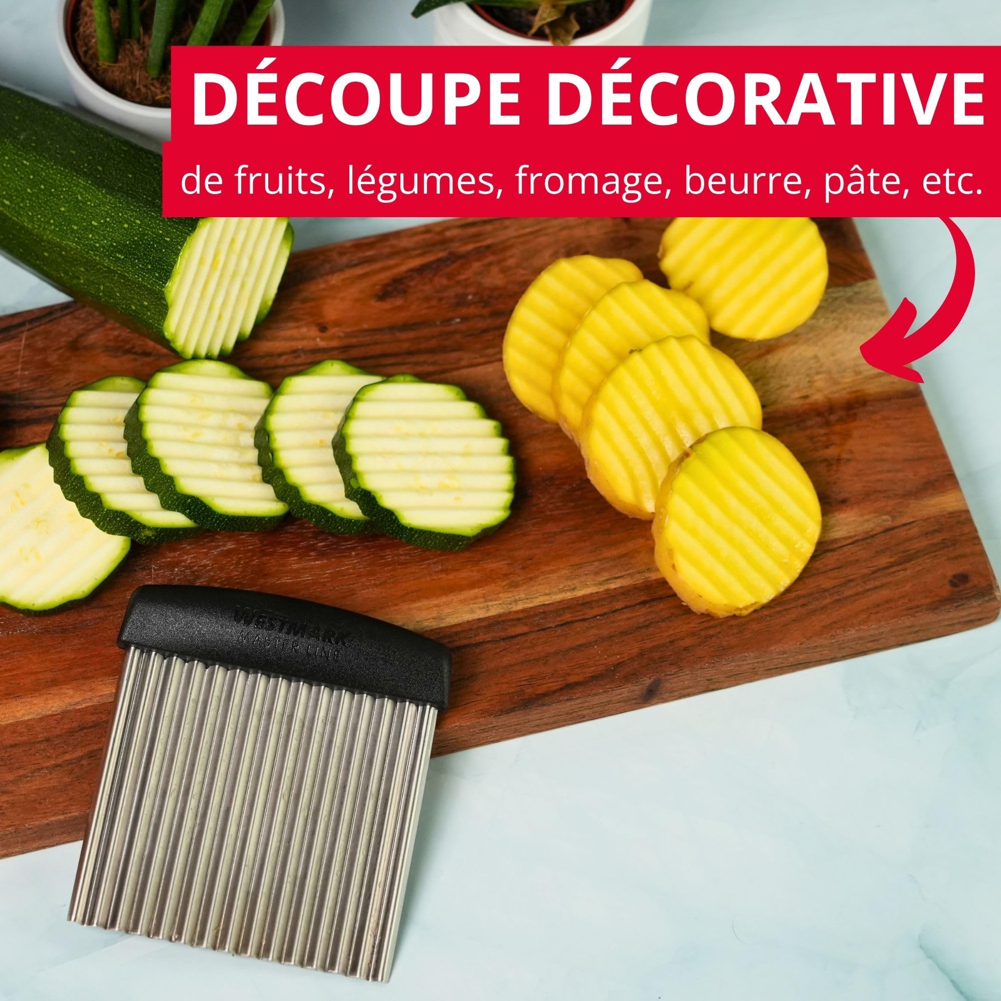 westmark-master-line-coupe-l-gumes-ondul-d-coupeur-lame-inox-pour-fruits-l-gumes image 2