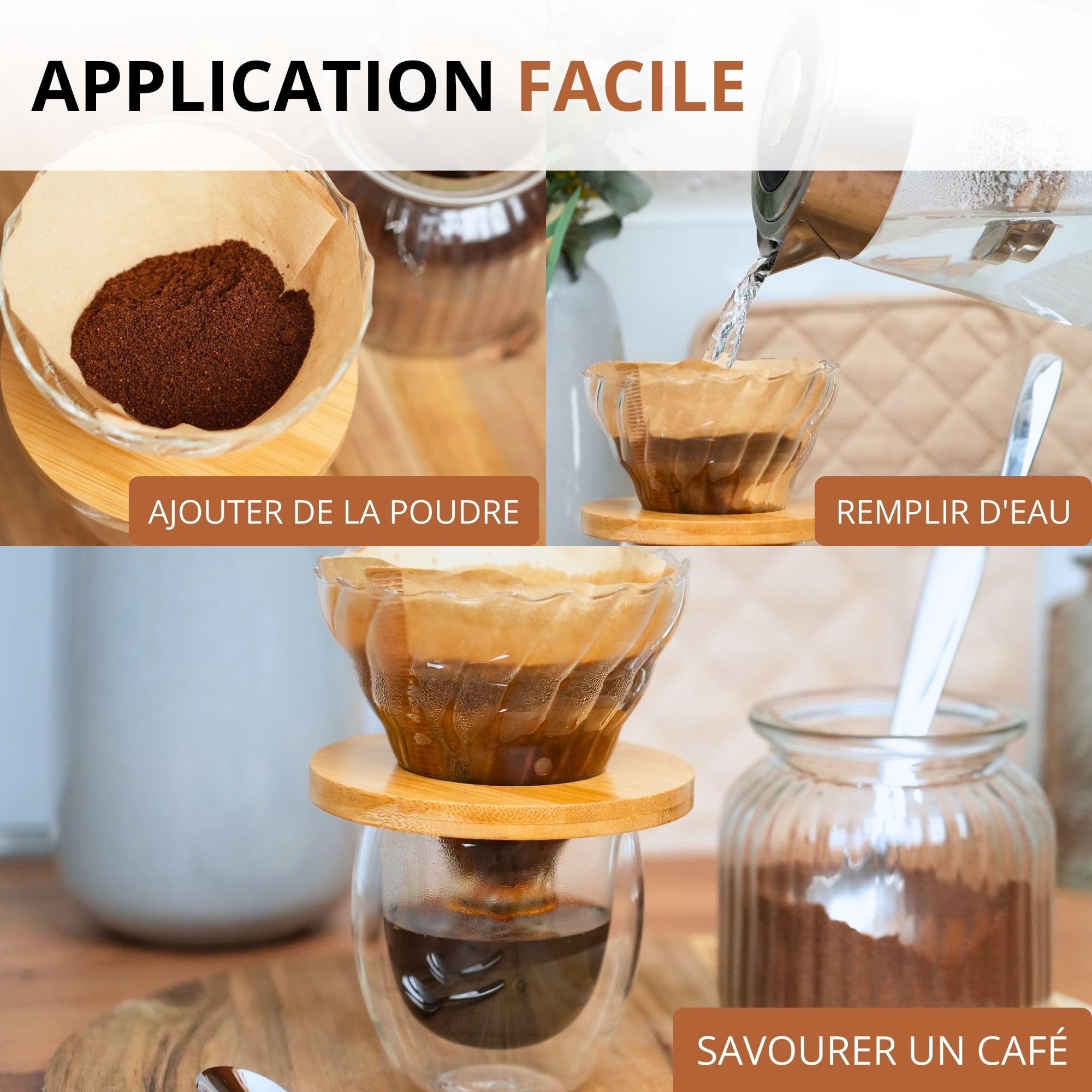 westmark-filtre-caf-brasilia-en-verre-borosilicat-c-ne-pour-over-avec-anse-en-ba image 4