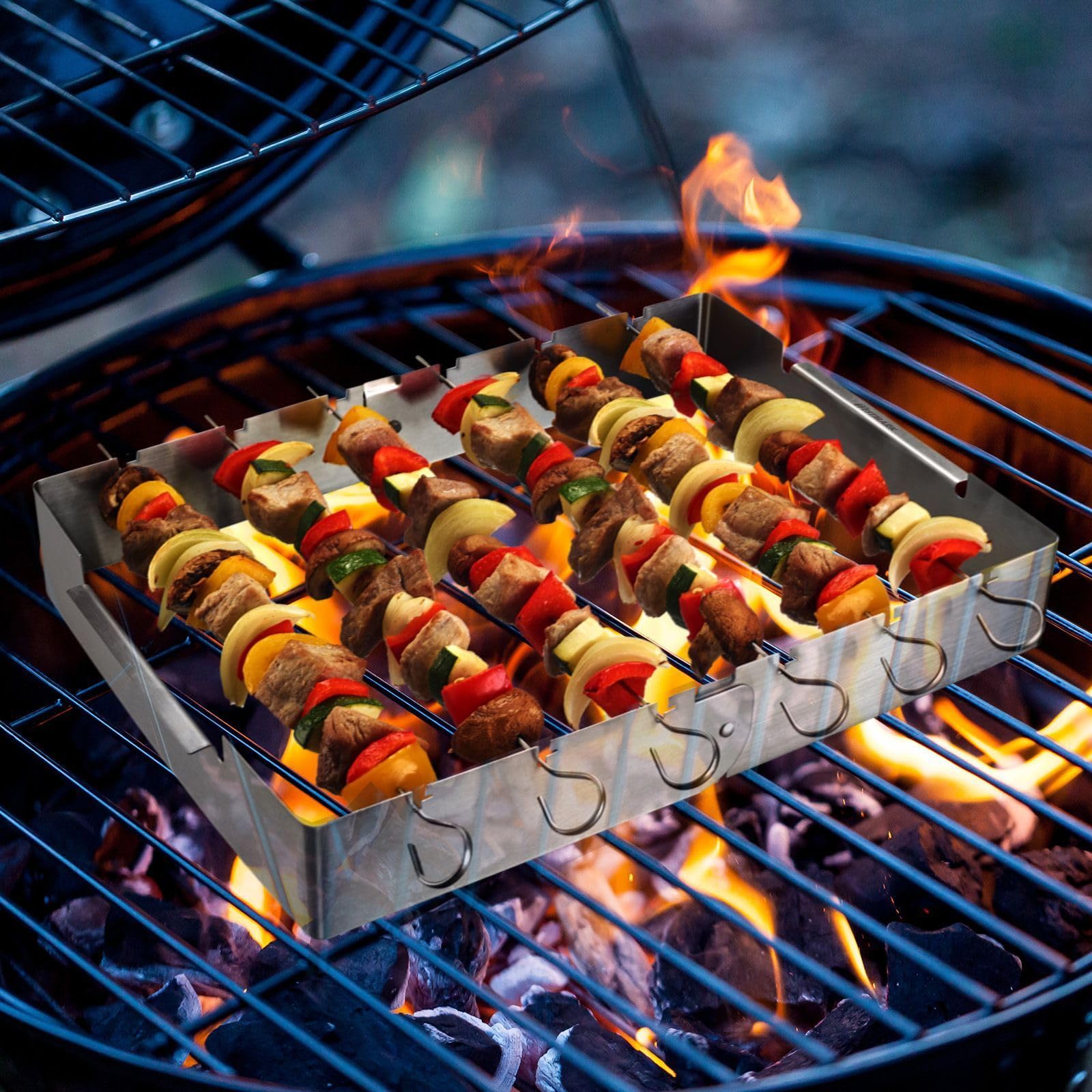 westmark-support-pour-brochettes-7-pi-ces-6-brochettes-inox-support-pour-chiches image 7