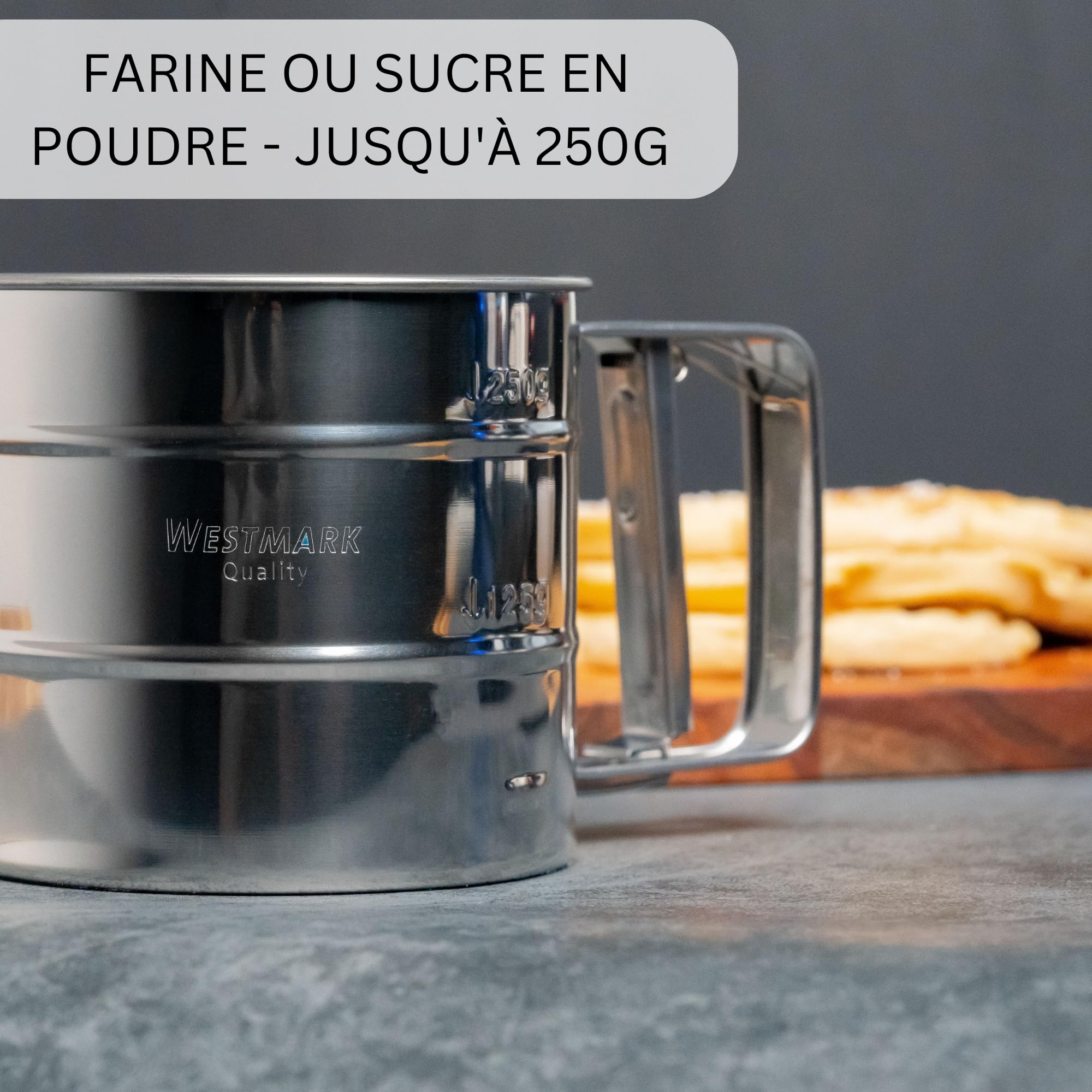 westmark-tamis-farine-et-sucre-en-poudre-avec-poign-e-acier-inoxydable-250-g-arg image 4