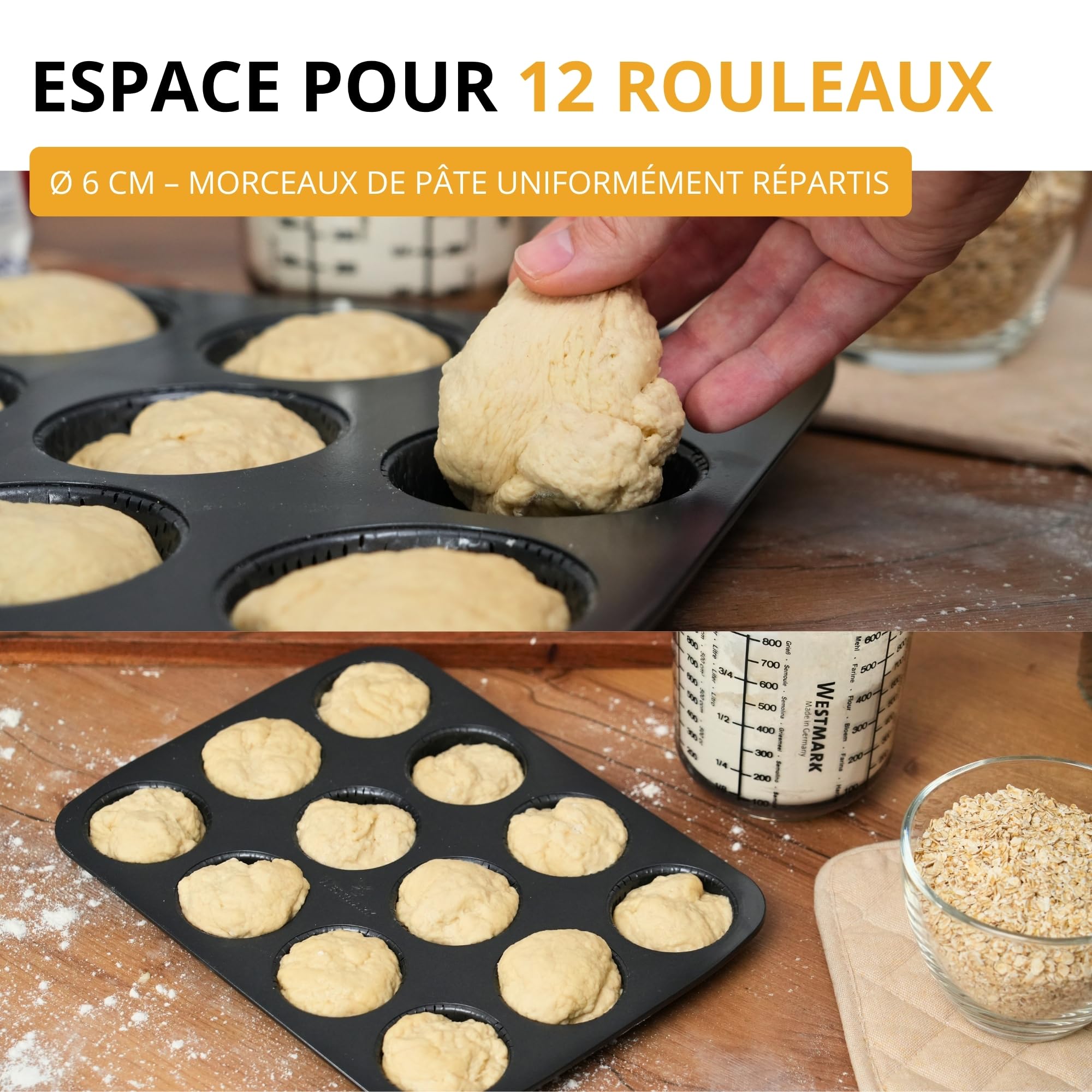 westmark-moule-pain-anti-adh-sif-12-places-noir-0-90-kg-lavable-au-lave-vaissell image 4