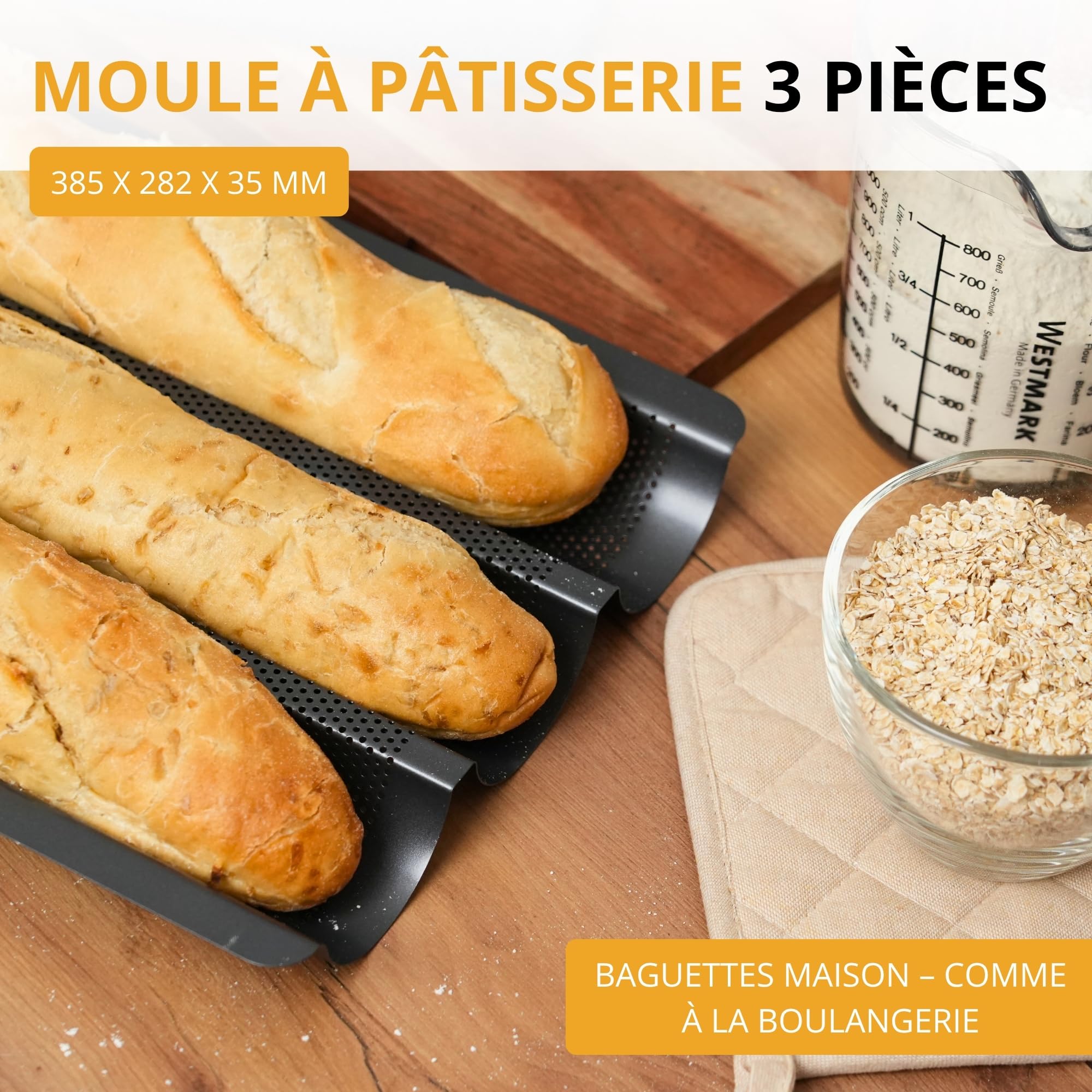 westmark-pis-32982260-moule-baguette-en-acier-antiadh-sif-pour-3-baguettes-38-5- image 2
