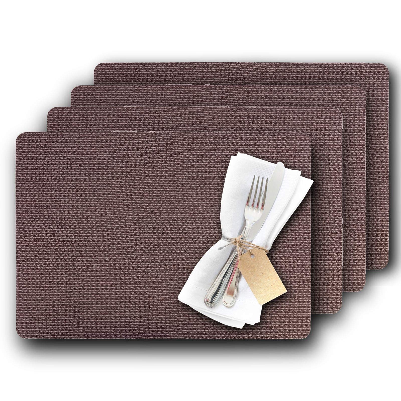westmark-set-de-4-sets-de-table-terra-43-x-30-cm-plastique-marron-01057006150 image 2