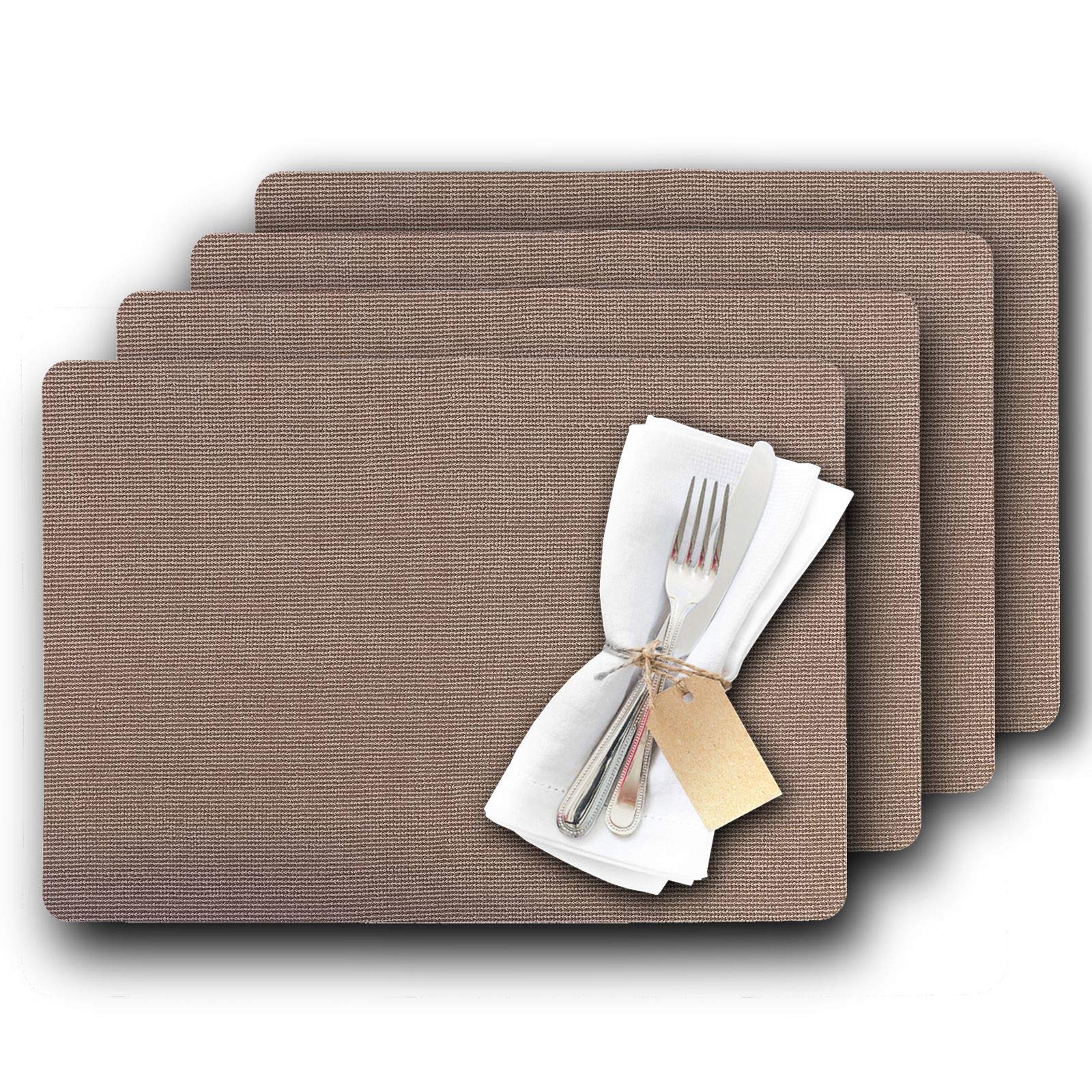 westmark-lot-de-4-sets-de-table-43-x-30-cm-synth-tique-aspect-textile-dition-sal image 2