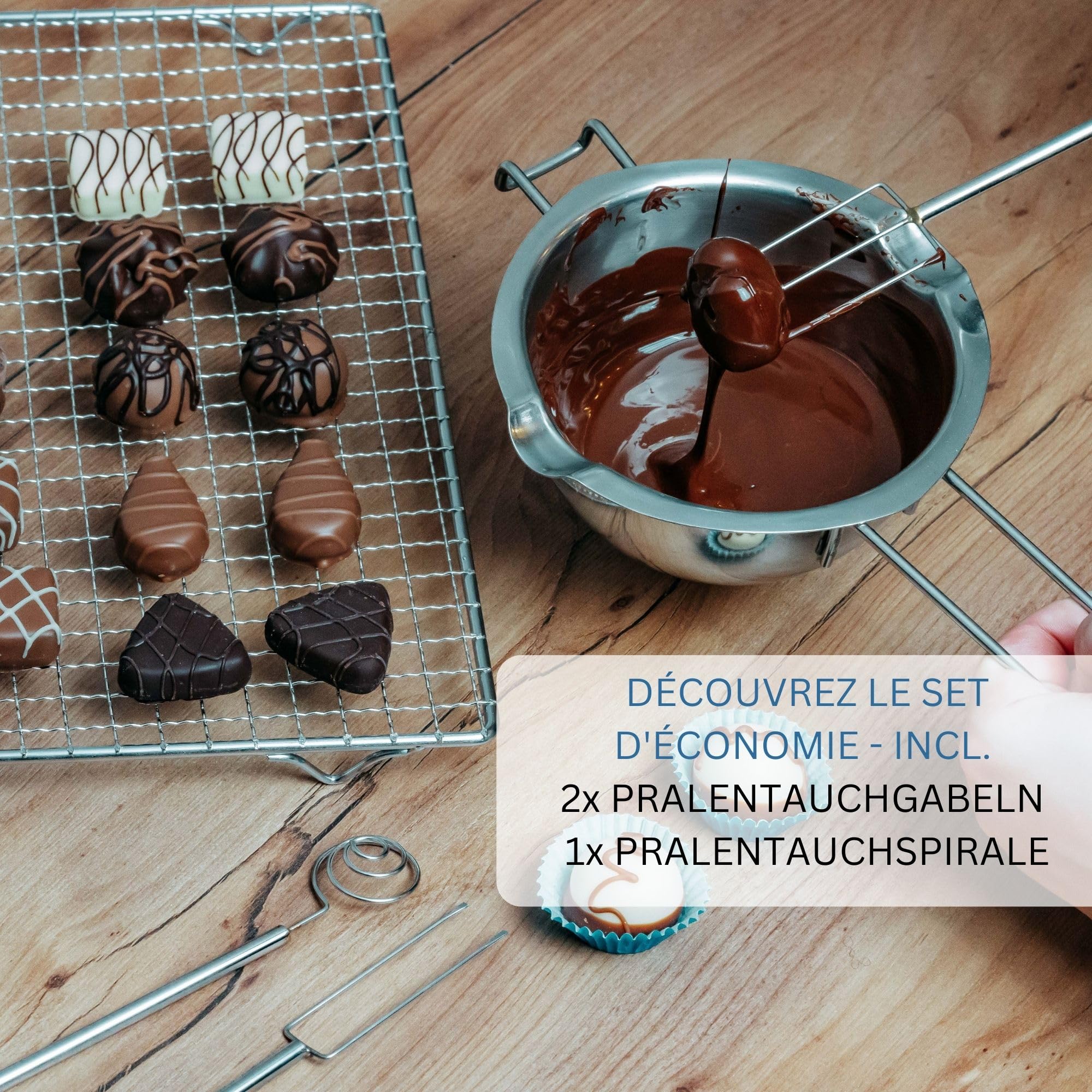 westmark-set-pralines-4-pi-ces-avec-livre-de-recettes-2-fourchettes-tremper-broc image 6