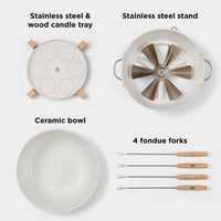chef-n-sweet-spot-service-fondue-compact-sans-fil-bougie-chauffe-plat-avec-bol-e image 3